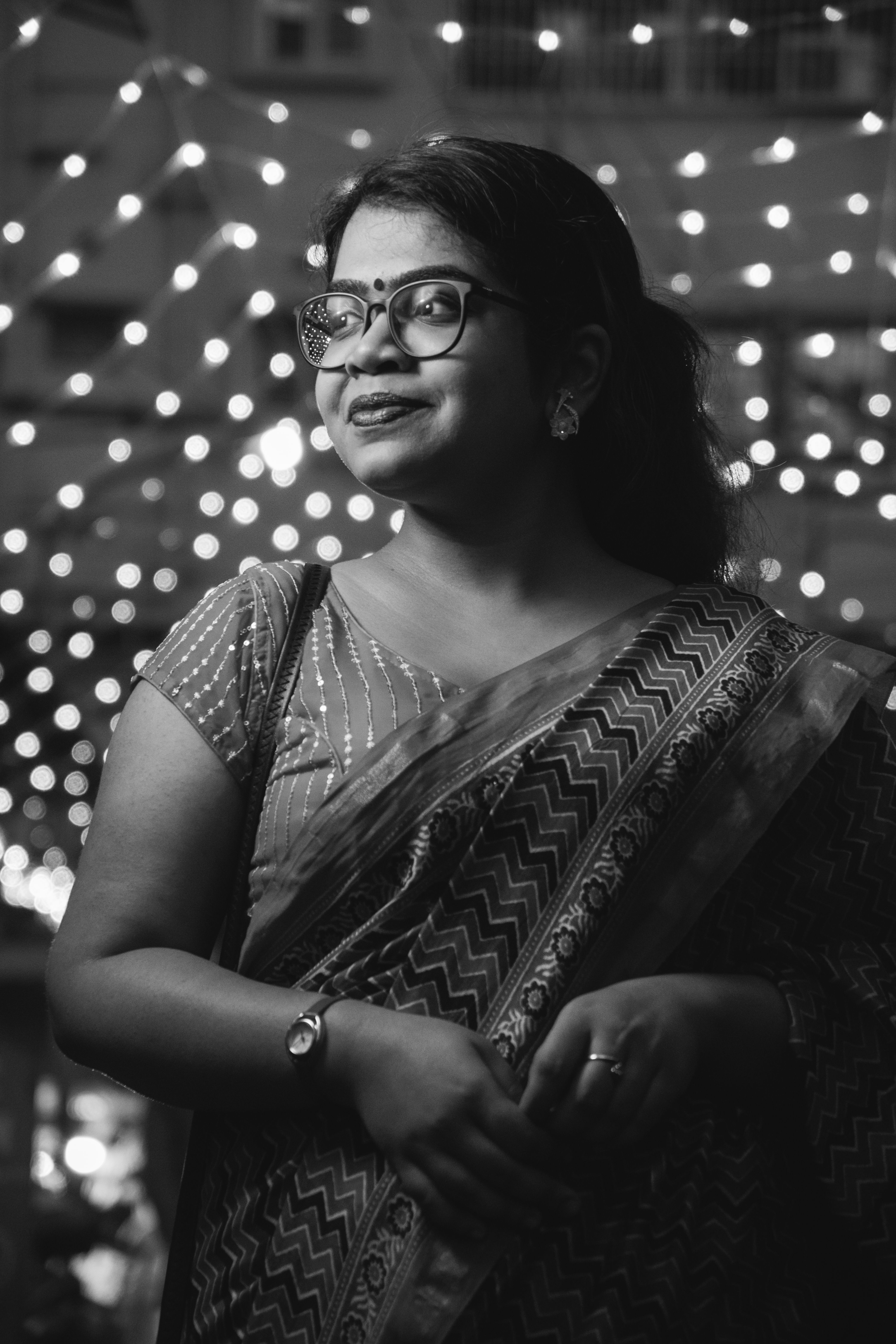 Brunette in Traditional Red Sari · Free Stock Photo