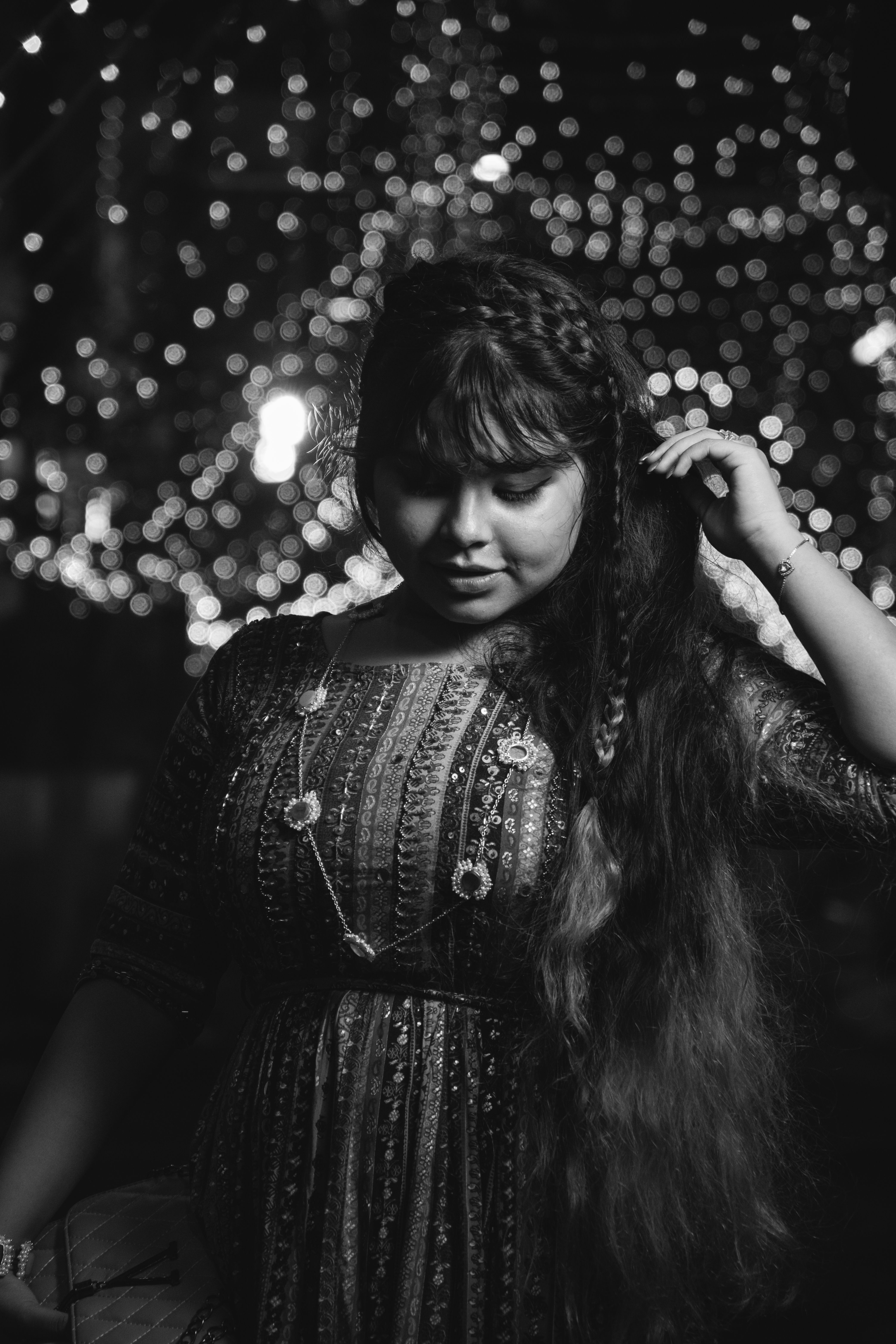 Portrait of Woman in Traditional Clothing in Black and White · Free ...