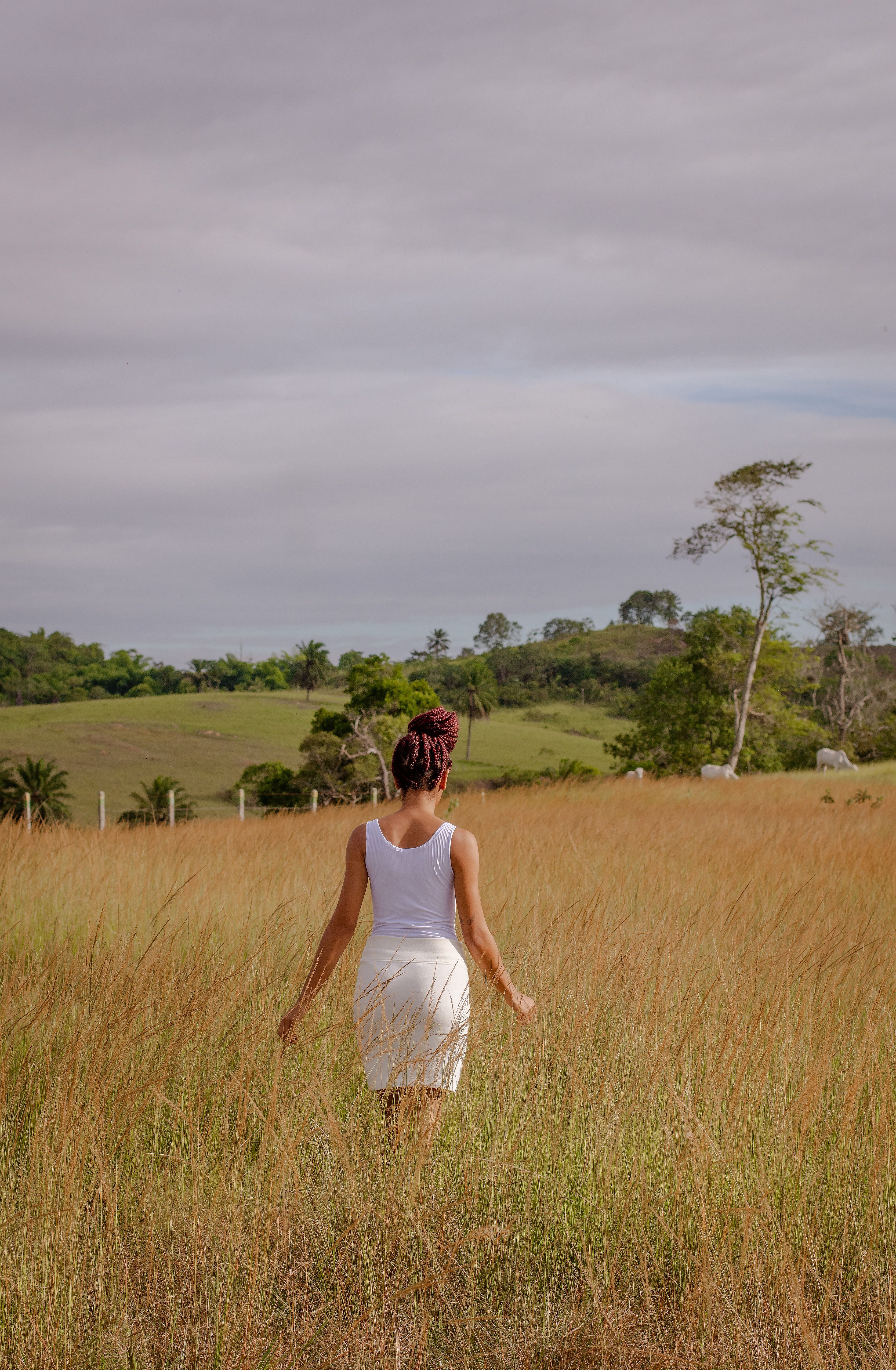 Woman Standing in a Field · Free Stock Photo
