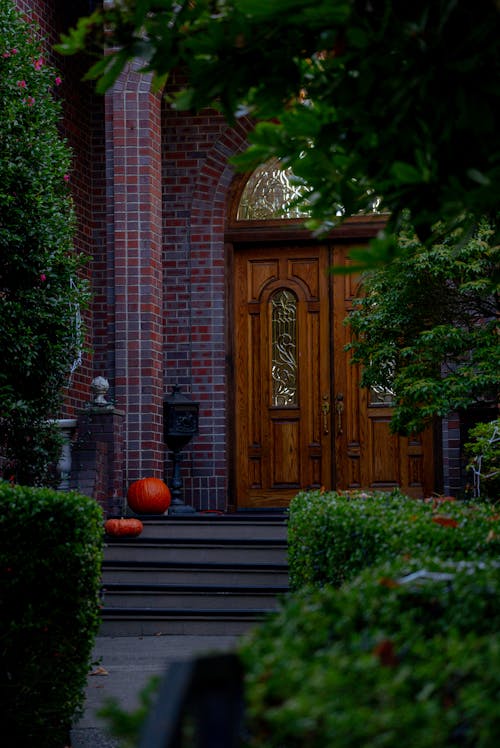 Halloween Decoration in Front of a House 