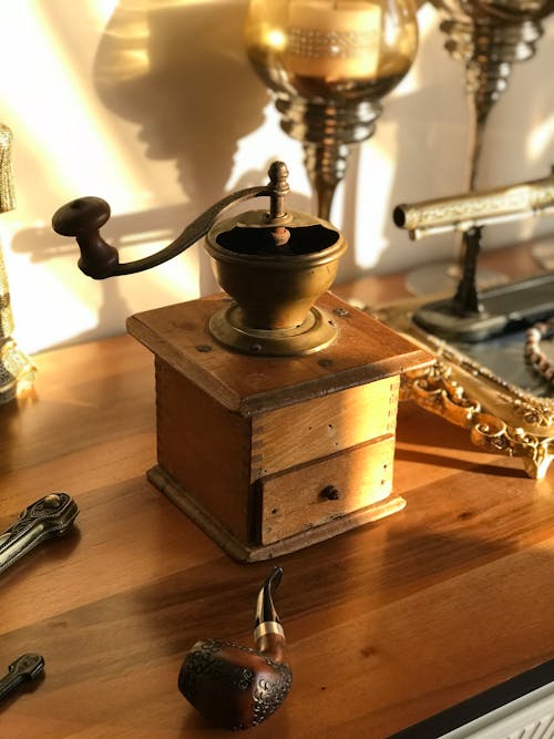 Vintage Wooden Coffee Mill