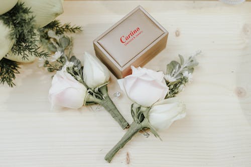 White Flowers and Box of Jewelry