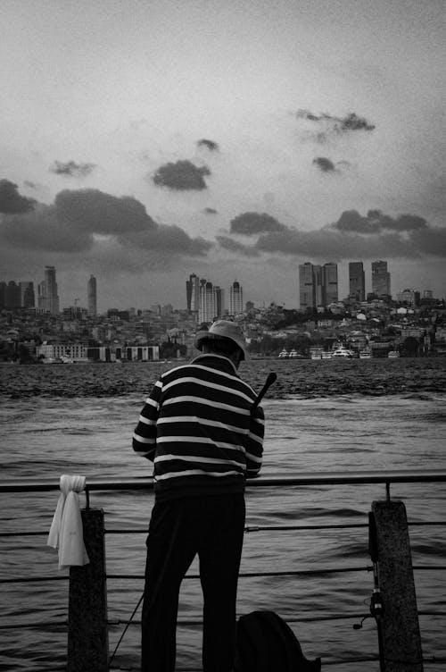 Fotobanka s bezplatnými fotkami na tému breh, čierny a biely, Istanbul