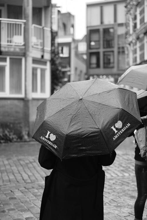 Immagine gratuita di amsterdam, bianco e nero, camminando