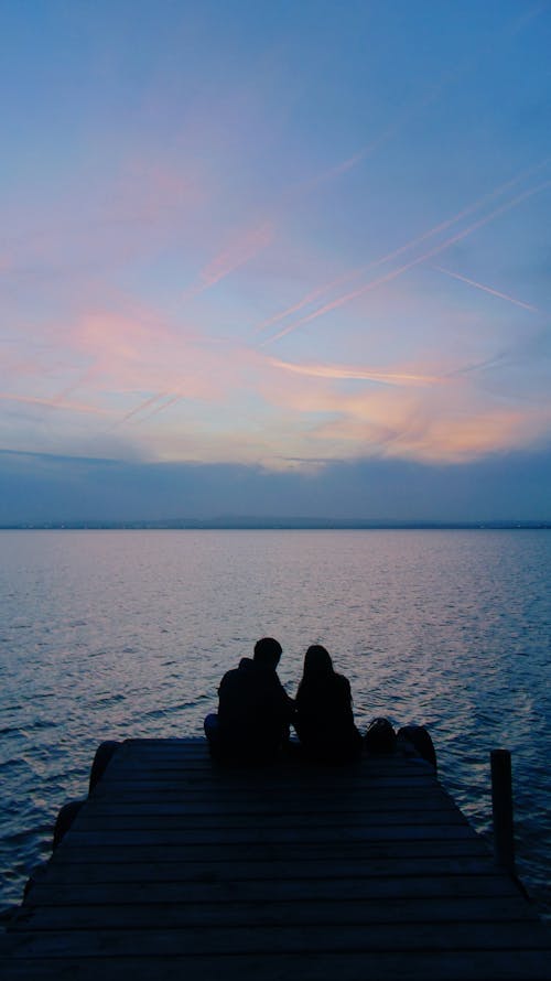 Free stock photo of beautiful, clouds, couple