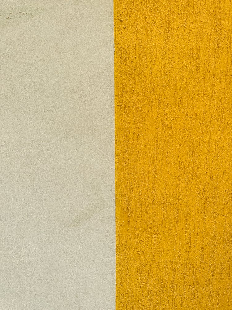 Wall Painted On Yellow And White