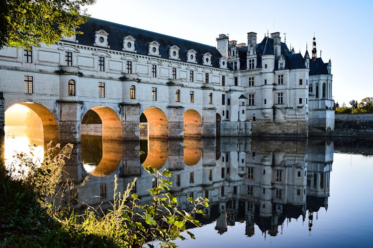 Chateau De Chenonceau From The River Cher