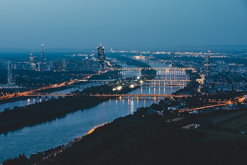 Skyline of Donau City, Vienna, Austria 