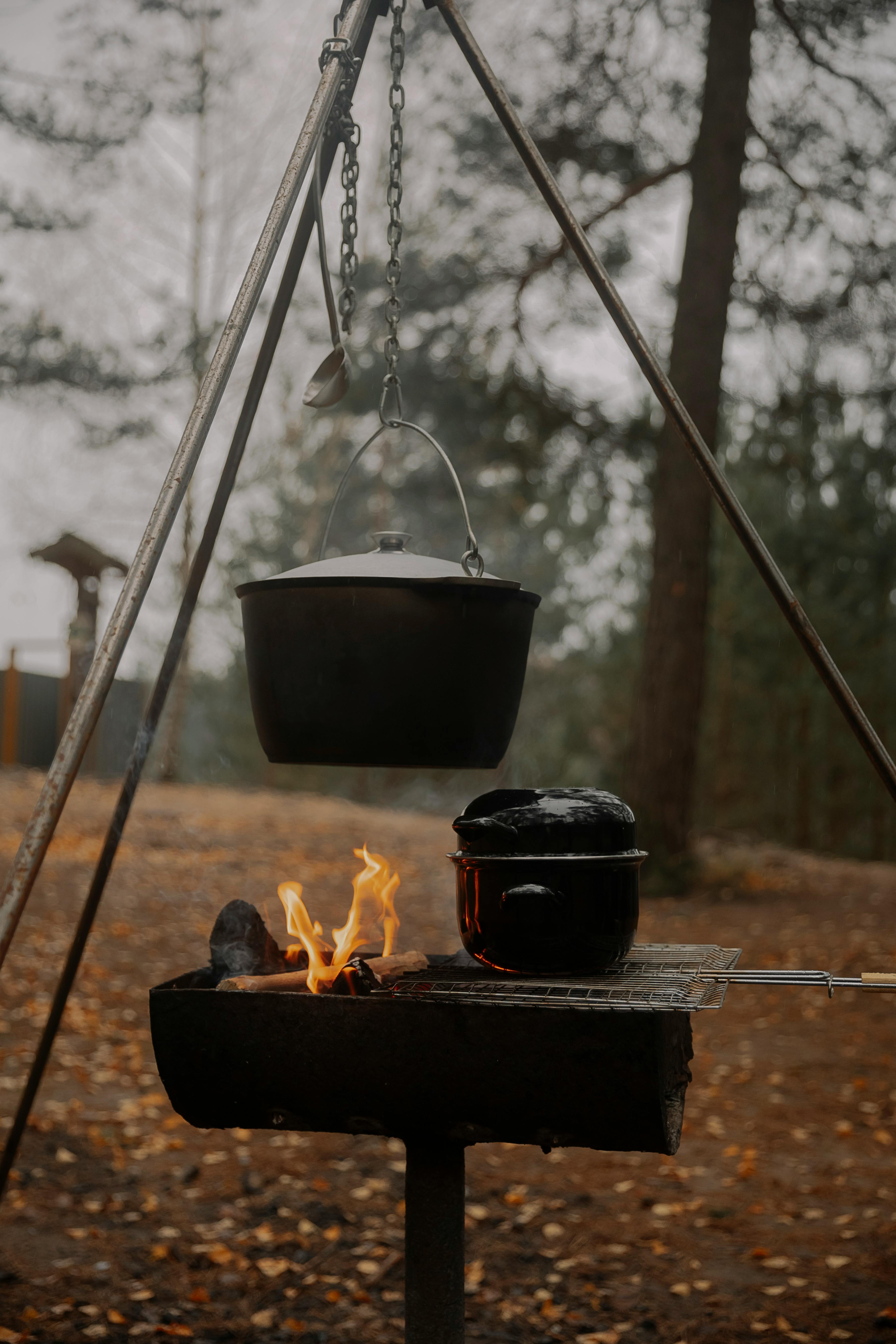 Pot over Fire at Camp · Free Stock Photo