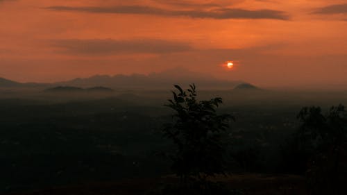 Gratis arkivbilde med rød himmel, solnedgang