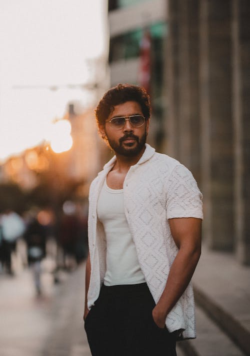 Foto d'estoc gratuïta de barba, bigoti, camisa blanca