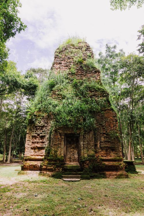 Free Explore the historic temple ruins of Sambor Prei Kuk in a lush Cambodian forest, surrounded by nature. Stock Photo