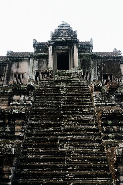 Stairs at the Angkor Wat Complex in Cambodia 