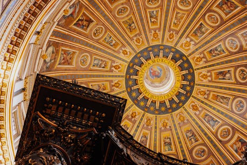 Immagine gratuita di affresco, arte religiosa, baldacchino di san pietro