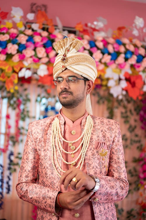 Man in Traditional Clothing and Turban