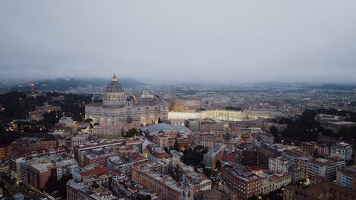 St. Peters Basilica in the Vatican City in the Evening