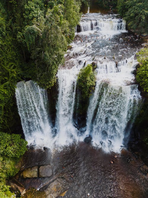 Waterfalls in Cambodia Phnom Kulen National Park 