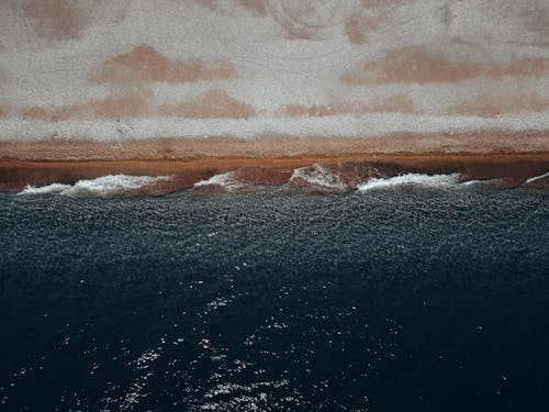 Základová fotografie zdarma na téma letecká fotografie, moře, písek