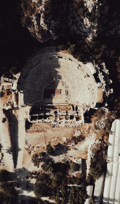 Gratis stockfoto met amfitheater, archeologie, dronefoto