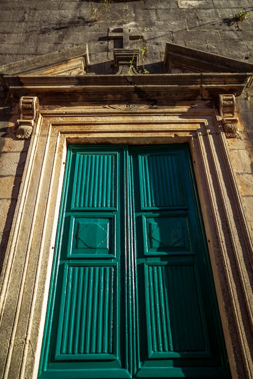 Green Antique Door
