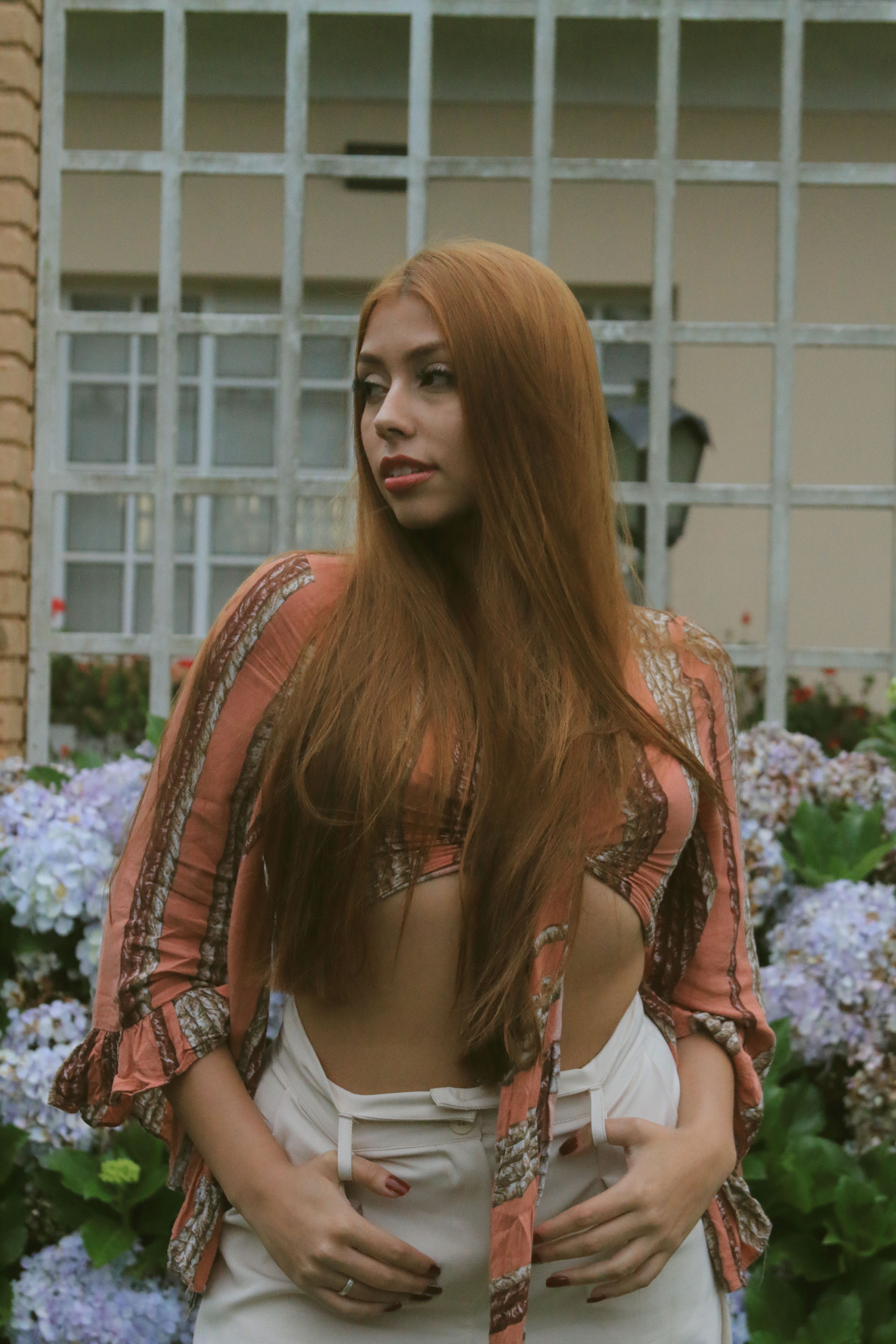 Cropped Bege Estampado