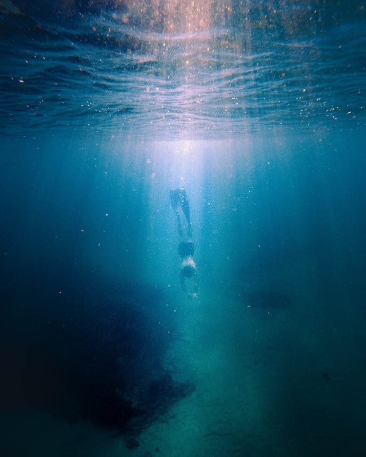 Man Diving In The Sea 