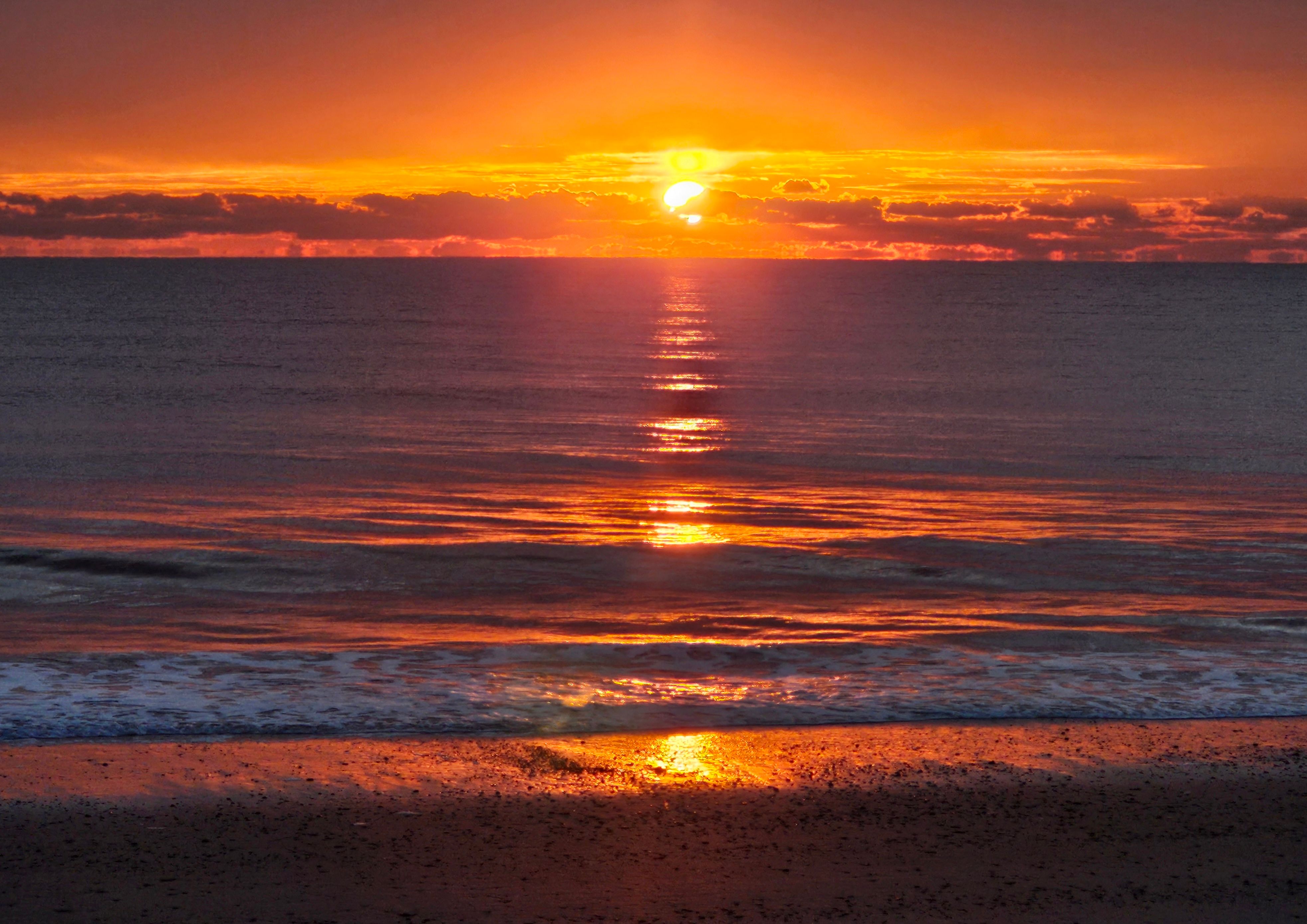 海岸の夕日 · 無料の写真素材