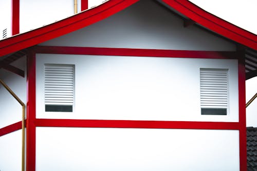 White and Red Painted Structure