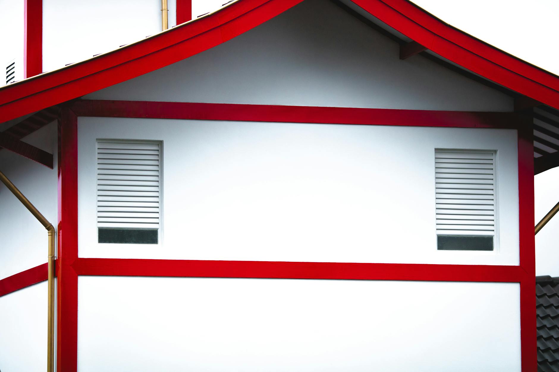 White and Red Painted Structure