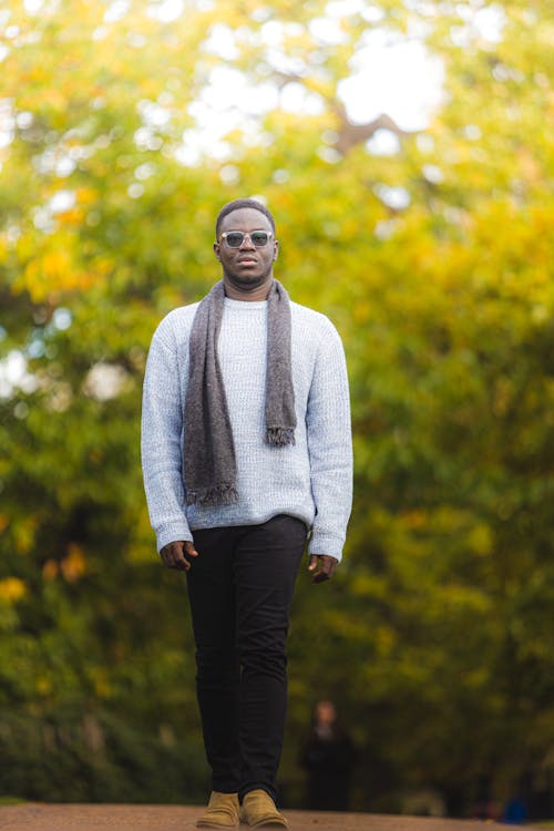 Man in Sunglasses and Scarf