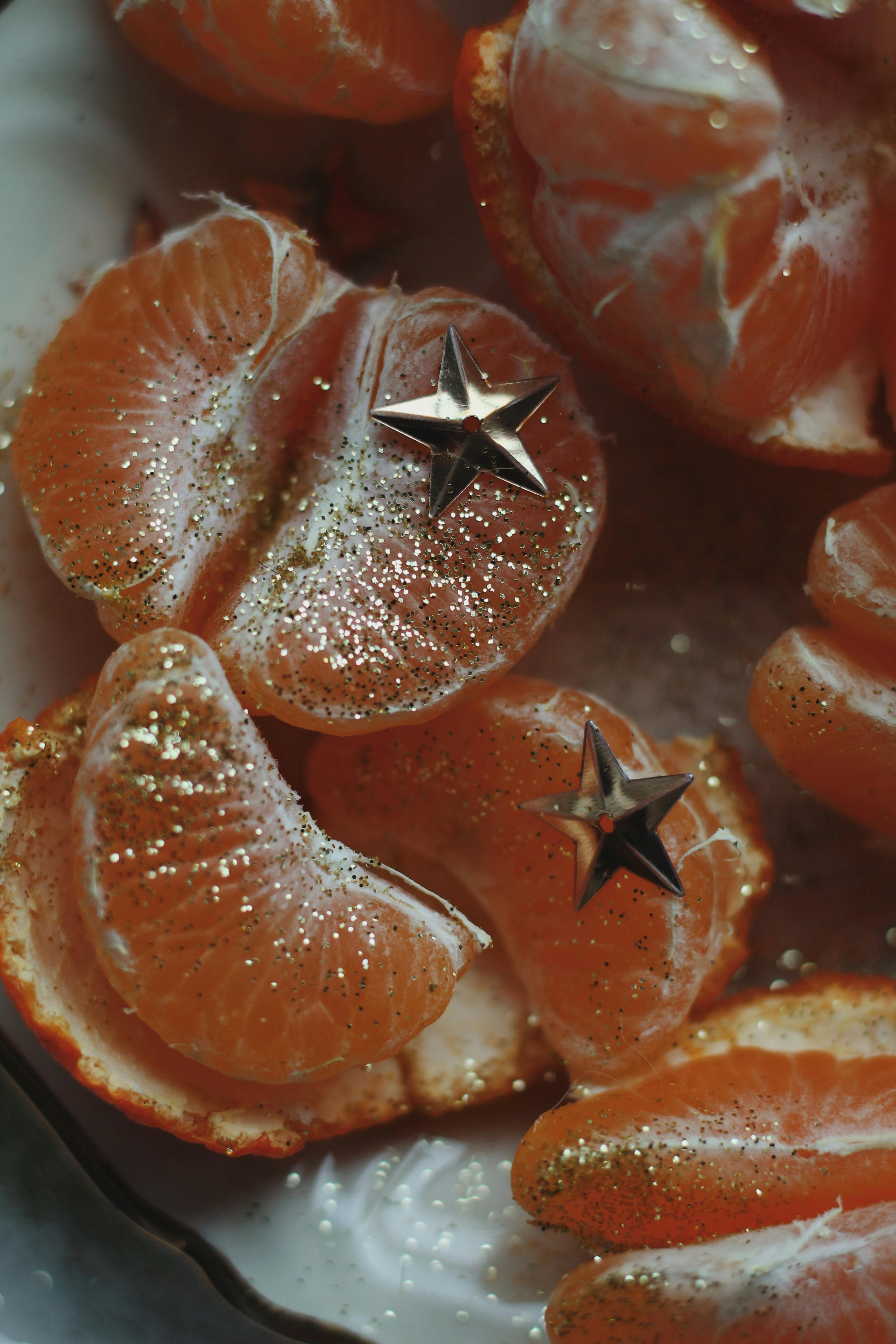 tangerines decorated for christmas