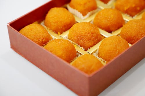 Free Close-up of a Box of Laddu Stock Photo