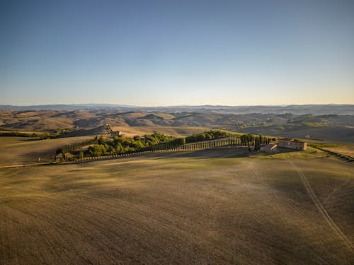 Panorama of Rural Landscape in Tuscany, Italy