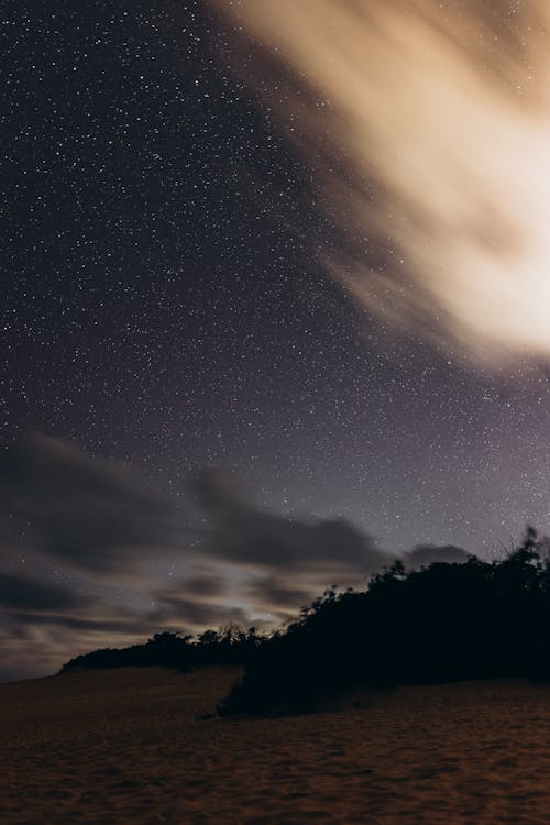 คลังภาพถ่ายฟรี ของ กลางคืน, ชายหาด, ดวงดาว