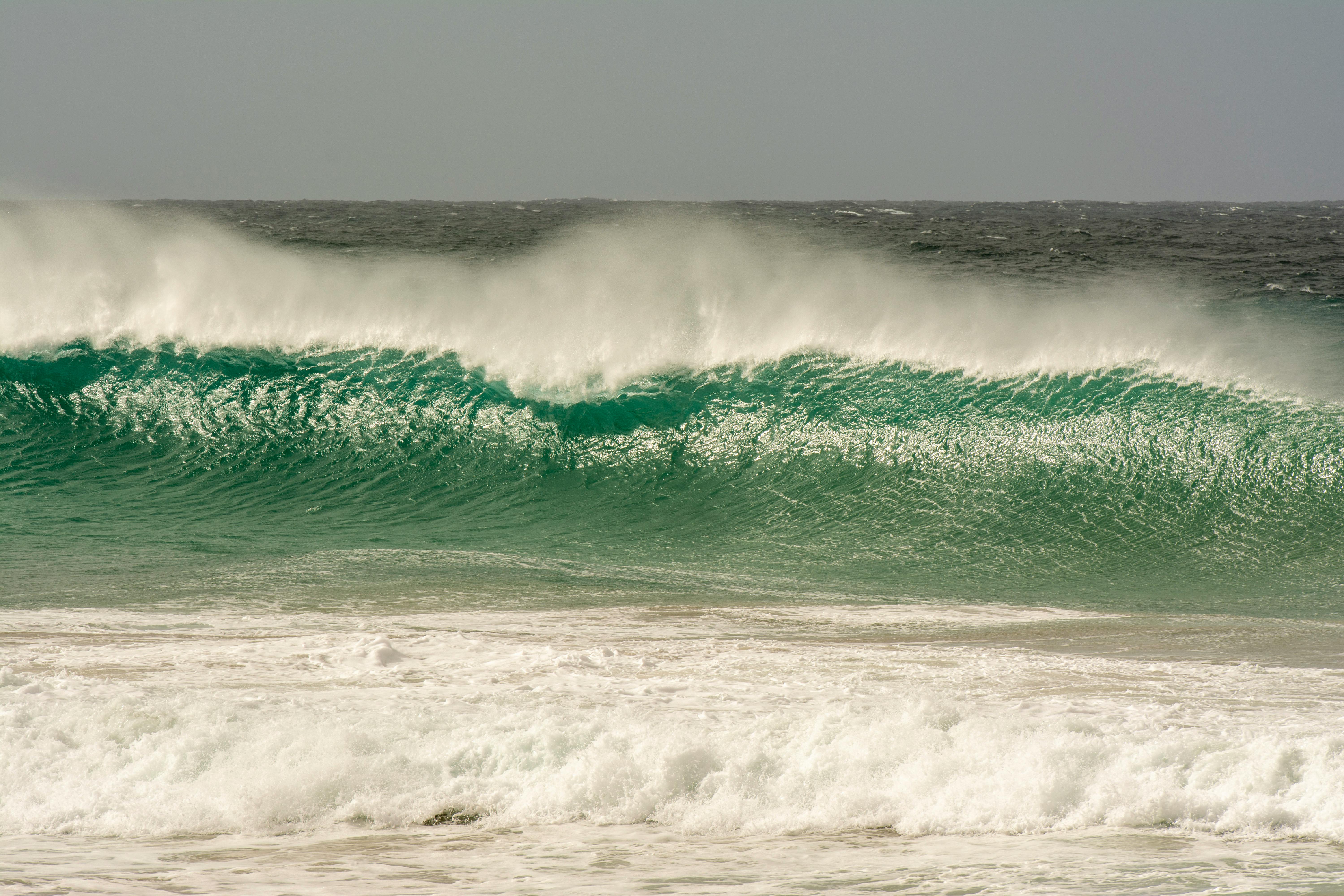 View of a Large Waves on the Shore