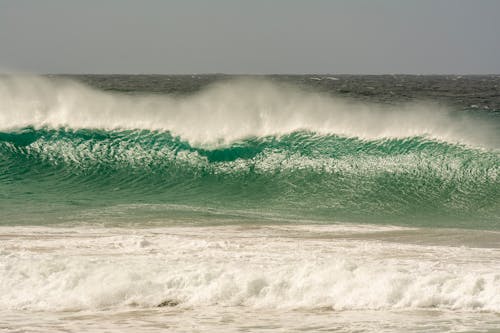 View of a Large Waves on the Shore 