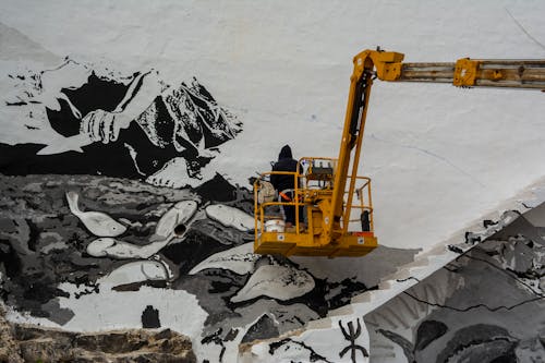 Foto d'estoc gratuïta de art de carrer, artista, ascensor de construcció