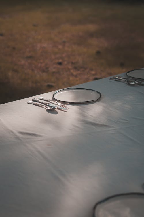 Free Minimalistic Table Setting  Stock Photo