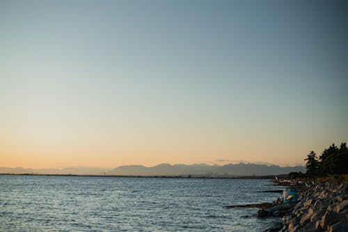 View of a Sea at Sunset 