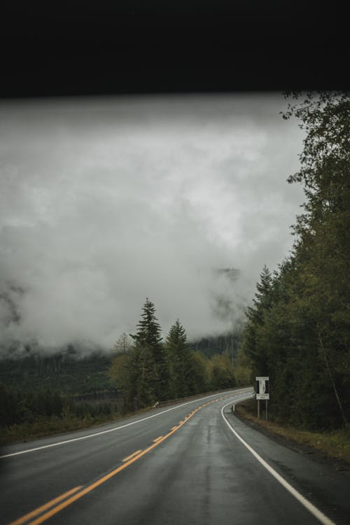 Clouds over Empty Road