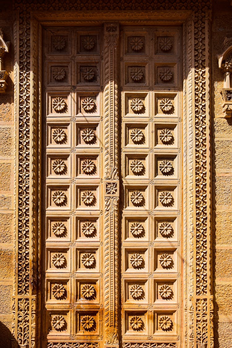 Entrance To An Indian Temple In Sunlight