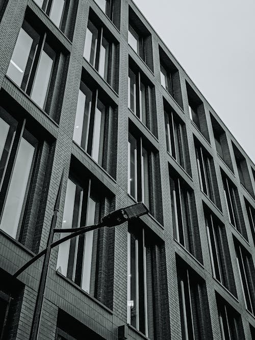 Foto d'estoc gratuïta de arquitectura moderna, barris residencials, blanc i negre