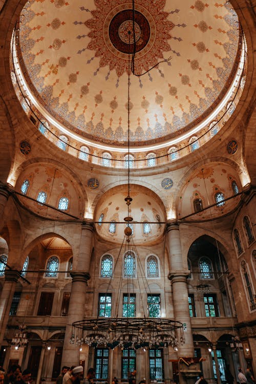 Interior of the Eyup Sultan Mosque in Istanbul, Turkey 