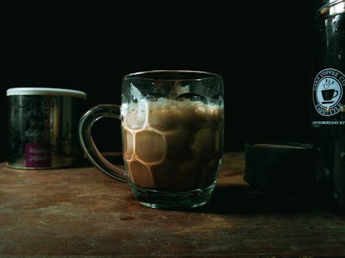 カフェイン, カプチーノ, ガラスの無料の写真素材