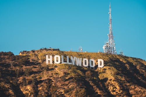 Hollywood Sign on Hill in Los Angeles, USA