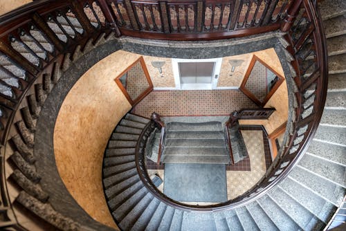 Spiral Stairs on a Staircase 