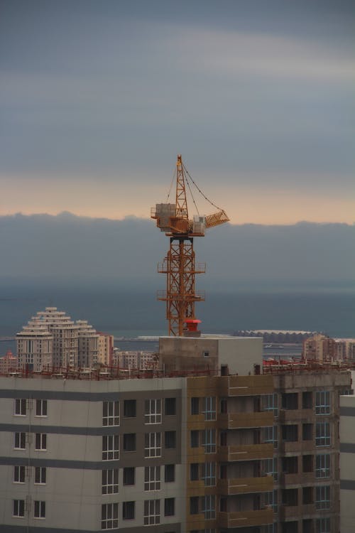 Construction Crane over Residential Building