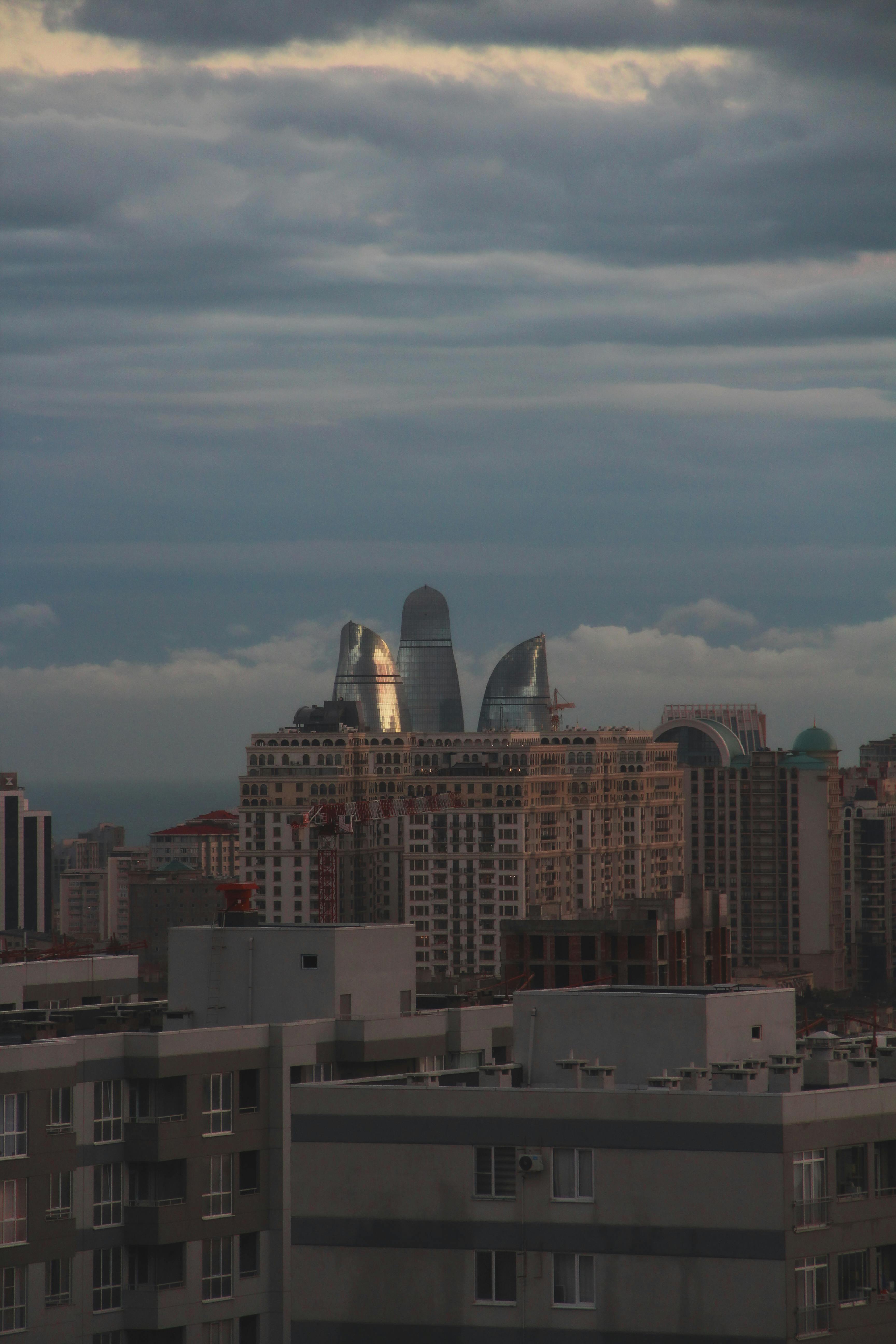 Skyline of Baku with the View of the Flame Towers, Azerbaijan · Free Stock  Photo