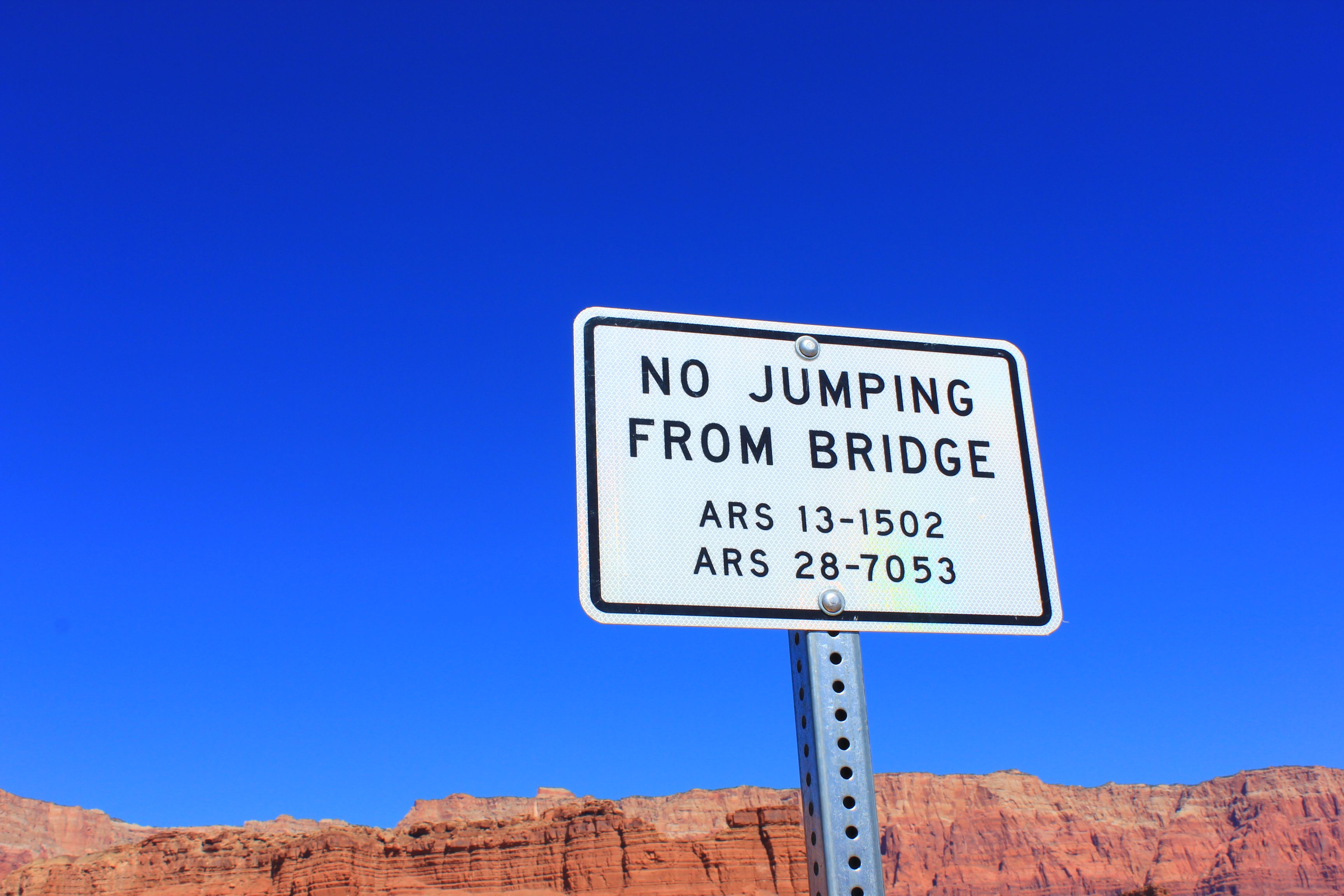 Warning Text on Road Sign