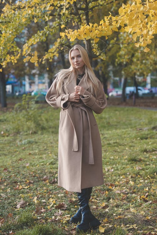 Blonde Woman Wearing Coat 